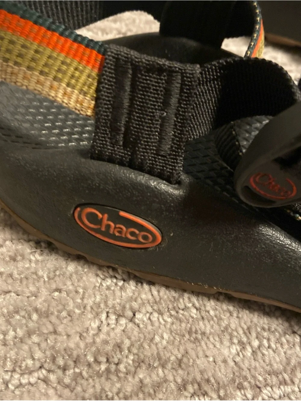 Chaco Women’s Brown Sport Hiking Sandals Classic Z Strap Orange VG Tread Size 7